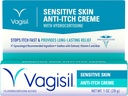Vagisil Feminine Anti-Itch Cream for Women, Sensitive Skin Formula con Hydrocortisone, Aiuta ad alleviare l'irritazione di lievito, Ginecologo Testato, Soothes & Cools, 1oz (Pack of 1)