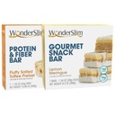 WonderSlim Fluffy salato Toffee Pretzel Protein & Fiber Bar e Lemon Meringue Gourmet Snack Bar Bundle