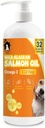 Olio di salmone per cani e gatti | Omega 3 Fish Oil Supplemento per pelle sana e cappotto, Joint & Bone supporto, Allergy Relief & Inflammation Defense | 32oz