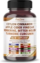 Ceylon Cinnamon Aceto di Mela Sidro Berberine Bitter Melon - Made in Italy