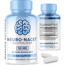 MaxLife Naturals Neuro NACET N-Acetyl L-Cysteine – 60 capsule, 20x Più Biodisponibile Glycine NAC Supplement N-Acetyl Cysteine Ester Ethyl con Selenium, 10x Glutathione Boost for Brain & Lung Support