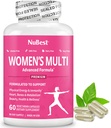 Multivitaminico per le donne con 39 Nutrienti chiave, Vitamine essenziali, Minerali, Arrapato Goat Weed, Maca, Yam selvatico, Clover rosso, Mirtillo, Arginina, Integratore di erbe | 60 capsule vegane | 1 mese di fornitura