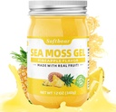 Softbear Sea Moss Gel Ananas aromatizzata 12 OZ - Wildcrafted Irish Sea Moss Gel Organic Raw 92 Minerals and Vitamins Non-GMO Gluten-Free Vegan Supplements Immune Thyroid Digestive Support
