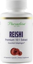 Paradise Herbs Reishi, Essential Adaptogen, Super Potent, Ultra Pure, Non OGM, Vegan, Gluten Free, 60 capsule vegetariane