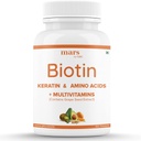 Beard Biotin, promuove la crescita del cuscinetto più forte e più spesso, alimentato con vitamina A, vitamina E, vitamina B7, cheratina e aminoacidi | 100% vegano (60 compresse - confezione di 1)