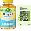 Spring Valley Omega-3 da Fish Oil 2000 mg, massima cura, 120 conte + Esclusiva Guida alla vitamina VitaMax (2 articoli)