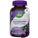 Cammino della natura Sambucus Elderberry Supporto Immune Gummies per bambini e adulti* con estratto di sambuco nero, vitamina C, vitamina D3, e zinco, 60 Gummies (Packaging May Vary)