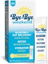 Detox Drink Mix w/Electrolytes - per Bloating, Recovery, Fatigue, Brain Fog - Probiotics, Lion’s Mane, Milk Thistle - Zero Sugar Lemonade - 10 Pack