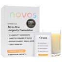 NOVOS Core Longevity Mix, Anti-Aging Supplement, Bere Polvere Packet Arancione Flavor - Supporto per la pelle, energia, umore, sonno e cognizione Supporto - 30 Serve