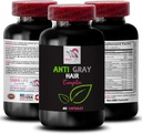 Integratore di capelli grigi - ANTI GRAY HAIR COMPLEX - Anti pillole di capelli grigi, tono fresco, ringiovanimento di colore, Color brillantezza, Controllo dell'ombra dei capelli, Anti capsula di capelli grigi, Look giovanile 1 Bottiglia 60 capsule