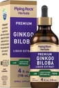 Piping Rock Ginkgo Biloba Integratori | 4 fl oz | Premium Liquid Herbal Extract | Botanico Certificato | Non OGM, Gluten Free