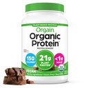 Orgain Organic Vegan Protein Powder, Creamy Chocolate Fudge - 21g Plant Protein, 6g Prebiotic Fiber, Low Net Carb, Nessun Lattosio Ingredienti, Non Aggiunto Zucchero, Non OGM, Per Shakes & Smoothies, 2.03 lb