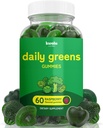 Daily Super Greens Gummies to Boost Energy | con Moringa, Spirulina, Chlorella, Veggies & More | Include 8 miscele | per le donne e gli uomini | Vegan, Non OGM Supplement | 60 Count