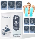 MyHalos 44 pz- Witch Hazel Wipes & Perineal Ice Packs for Postpartum, Hemorrhoids & C Sezione Ice Packs for Postpartum -30 Alcohol Free Witch Hazel for Postpartum Care & Hemorrhoids Cold Postpartum