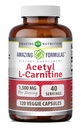 Incredibile Formulas Acetyl L-Carnitina Hcl Supplemento | 500 Mg Per Serving | 120 capsule vegetali Supplemento | Non-GMO | Gluten Free | Made in USA