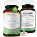 Sali vitali, sali elettroliti per energia e resistenza, cloruro di sodio, integratori di elettrolita, supplemento di supporto della pressione sanguigna, polmone muscolare, 120 capsule di sale - ritorno sano