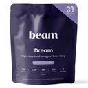 Beam Dream Sleep Powder, L-teanina, Apigenin, Reishi e Magnesio, Terze Parti hanno testato il sonno naturale & Sleep Supplemento per sonno profondo, Rilassamento e recupero, Supporto naturale del sonno, 30 Serve