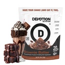 Devozione Nutrition Protein Powder Brownie Batter – 20g Whey Isolate & Casein Protein Blend – Non Aggiunto Zucchero, Carbo basso, Senza glutine, Keto-Friendly, 1g MCT, Kosher – 2lb Pouch