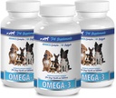 PET SUPPLEMENTARI & NUTRITION LLC Skin and Coat Wet Dog Food - Dog Omega 3 Essential Fatty ACIDS - Advanced Formula - Hair and Coat Health - Natural - Dog Anti infiammatori - 3 Bottiglie (540 Softgels)