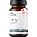 Progetti per la salute TRI-K - Tre forme di vitamina K + GG, Supplemento ad alta potenza - 2000mcg Vitamin K1, 500mcg K2 MK-4 - Non OGM + Gluten Free (60 Softgels)