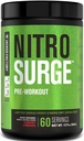 Jacked Factory NITROSURGE Pre Supplemento di allenamento - Energia senza fine, Gains di resistenza istantanea, messa a fuoco trasparente, pompe intenzionali - NO Booster & Potente Preworkout polvere di energia - 60 Serve, Limeade di ciliegia