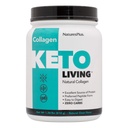 NaturesPlus KetoLiving Natural Collagen, Unflavored - 1.36 lb Tub - Polvere proteica Ketogenic - Supporta Immune & Gut Health, Mobilità congiunta & Hair, Skin & Nails - Senza glutine, Non OGM - 28 Serve