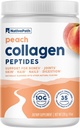 Peptidi di collagene di Patto Nativo - Collage idrolizzato Tipo 1 & 3. Keto & Paleo Grass-Fed Protein Powder per Capelli, Pelle, Unghie, Ossa, Giunti, Digestione e Di Più - Senza Glutine o Latticini (Peach, 226g)