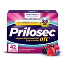 Prilosec OTC, Omeprazole rilasciato ritardato 20mg, Riduttore di acido, Treats bruciore di stomaco frequente per 24 ore sollievo, Tutto il giorno, tutta la notte*, Medicina di bruciore, 20mg, Sapore di mirtillo, 42 compresse