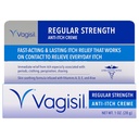 Vagisil Crema Femminile Anti-Itch di resistenza regolare per le donne, Ginecologo testato, Ipoallergenico, Rilievo Itch ad azione rapida e duratura, Soothes and Cools Vaginal Moisturizer, 1 oz (Pack of 1)