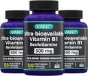 2 in 1 Formula potenziata: vitamina B1 con Benfotiamine 500mg, supplemento solubile grasso di vitamina B-1, 500 mg - 120 capsule (3)
