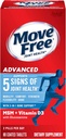 Glucosamina Condroitin MSM & Vitamina D3 Joint Health Supplement, Move Free Advanced Joint Support Tablets For Men & Women (80cnt box), Con Vitamina D3 Per sostenere la salute Bone & Immune