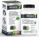 Rinnova gli attivi attivati supplemento di carbone 1100MG per 2 capsule - Digestive Support & Teeth Whitening Formula, No ingredienti artificiali - Made in Canada - 60 capsule
