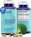 4-in-1 DIM Potent Complex 300mg - Estrogen Balance e Metabolismo, Energy & Menopause Support Supplemento con Bioperine (x4), Calcium e Broccoli Extract - per le donne e gli uomini 60 Serve