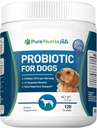 Dog Probiotics Dog Supplements - per Dog Diarrhea, Upset Stomachs, Yeast, Gas, Dog Allergy e Dog Immune System Support - Made in USA - 12 Strains mirati 5 miliardi di CFU - 120 Scoops