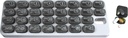 Organizzatore Med Mensile con 31 baccelli rimovibili giornalieri per la casa, il lavoro, il viaggio, le scatole numerate per integratori e vitamine (Grey)