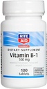 Vitamina B-1 (Thiamine), 100 mg - 100 compresse | Essential per una corretta Nerve e funzione muscolare | Nerve & Muscle Support | Vitamina B1 | B1 Vitamina | Thiamine B1 Supplemento | Thiamine B1