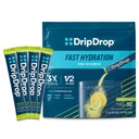 DripDrop Hydration Packets - Lime di limone - Miscela di bevanda di elettroliti a singola dose - Non OGM, Senza glutine, Vegan - 32 Stick