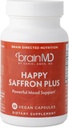 Dr Amen BrainMD Happy Saffron Plus - 90 Capsule, Confezione da 2 - Con Estratto di fiori di zafferano, Curcumina & Zinc - Vegan, Gluten Free - 60 Total Servings