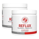 Reflux Digestive Supplement - Peach Mango Flavor - Ogni vasca = 30 Scoops = 30 Serve - Supporto mucosale per problemi acidi - con Mucosave FG e Slippery Elm Bark (2 Tubs)