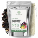 Elanen Naturals Organic Elderberry Syrup Kit, fino a 24 oz, Include Natural Cotton Brew Bag, USDA Certified Organic Dried Elderberries and Immune Support Herbs, Bulk Kit, 4 oz. (113g)