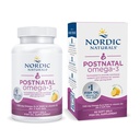 Nordic Naturals Postnatal Omega-3, Limone - 60 Gel Morbidi - 1120 Totale Omega-3 + 1000 IU Vitamina D3 - Formulato per Nuove Mamme; Supporti Benessere ottimale, Mood Positivo, Metabolismo sano - 30 Serve