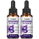 Vitamina Liposomal B Complex Liquid Sublingual B Complex Vitamine Supplemento per le donne Uomini Assorbimento migliorato B12, B1, B2, B3, B5, B6,Folate, Biotina per l'energia e il supporto immunitario-4.0 oz