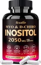 Bualle Myo-Inositol & D-Chiro Inositol Supplemento (40:1) Miscela per sostenere l'equilibrio dell'ormone per le donne