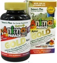 NaturesPlus Animal Parade Gold Children's Multivitamin - Assorted Cherry, Arancione & Uva Flavors - 120 compresse masticabili Animal-Shaped, Confezione da 2 - Vegan, Gluten Free - 120 Total Servings