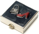9311 Quadrato Piccolo Pillola Box Organizer Nero Rosso Oro Donne Viaggio Pillola Custodia Portatali Portatali Medicina quotidiana Vitamina Box Supplemento Mini Storage