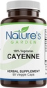 NATURE'S GARDEN ESSENTIALS Cayenne - 90 capsule di verdure con polvere di pepe di Cayenne organica 500mg