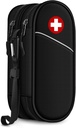 SITHON caso di trasporto a doppio strato Epipen, borsa da viaggio per l'organizzatore medico di emergenza porta 2 EpiPens, Asthma Inhaler, Anti-Histamine, Auvi-Q, Allergy Medicine Essentials (nero)