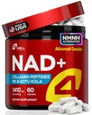 NAD Plus Supplemento 1400mg - NMNH Supplemento Alternativa Supporta Complesso di invecchiamento sano con Nicotinamide Riboside & Gotu Kola, Collagen - Potente NAD+ Formula per energia, pelle e cognitivo, 60 caps