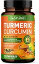 Curcumina erboristica 1965mg con estratto di pepe nero Ginger & BioPerine - Alto assorbimento 95% Curcuminoidi per il supporto misto & antiossidante - Non OGM, Senza glutine, Vegan - 120 capsule di supplemento di erbe