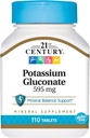 21st Century, Gluconato di potassio, 595 mg, 110 compresse